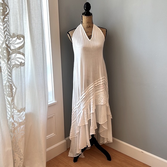 Free People • NWT Endless Summer Slice of Heaven Ivory White Maxi Dress Size S - Picture 3 of 15